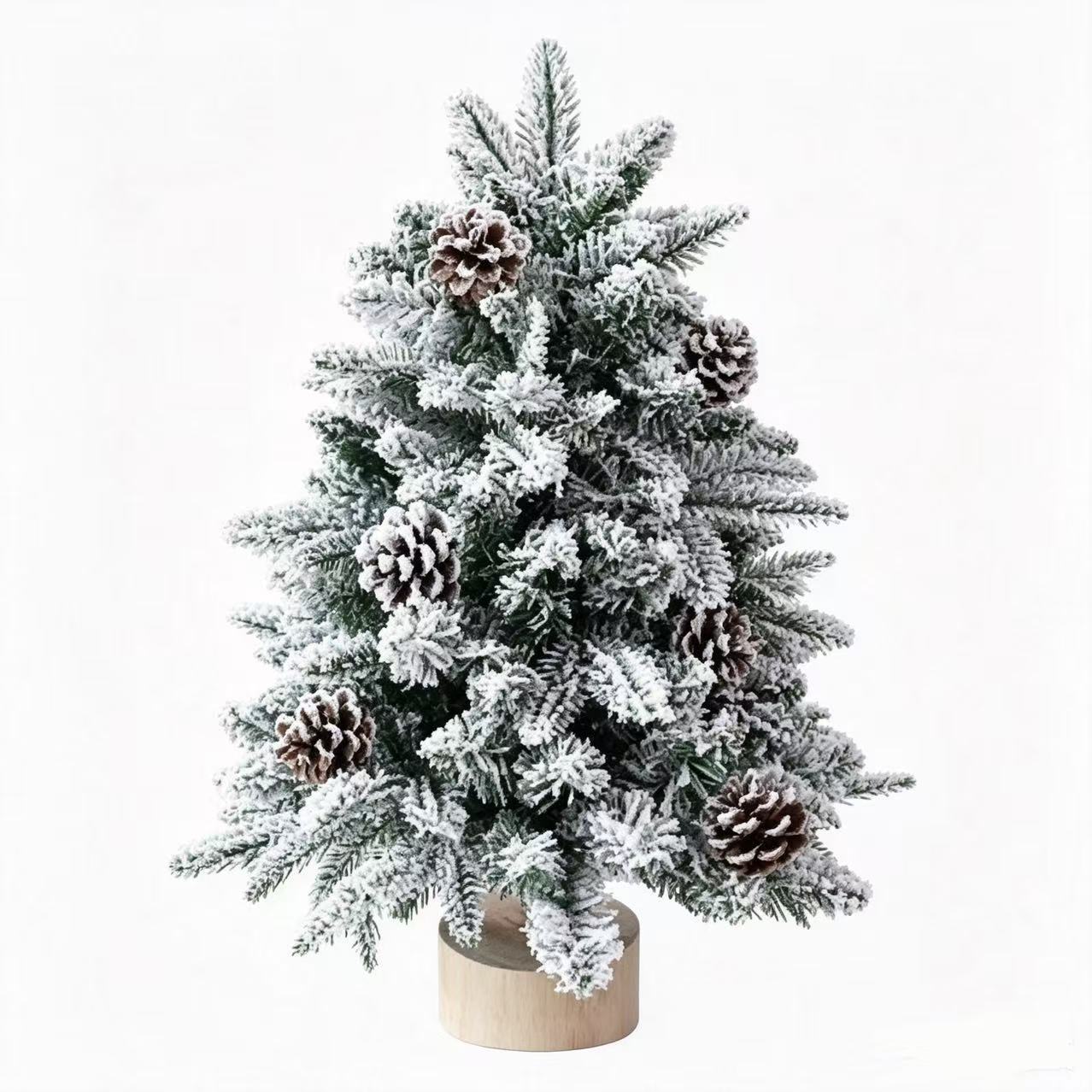 🎄 Pre-Lit Flocked Mini Christmas Tree ✨