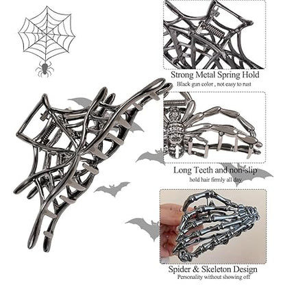 💀 Gothic Skeleton Hand Hair Claw Clip 🖤
