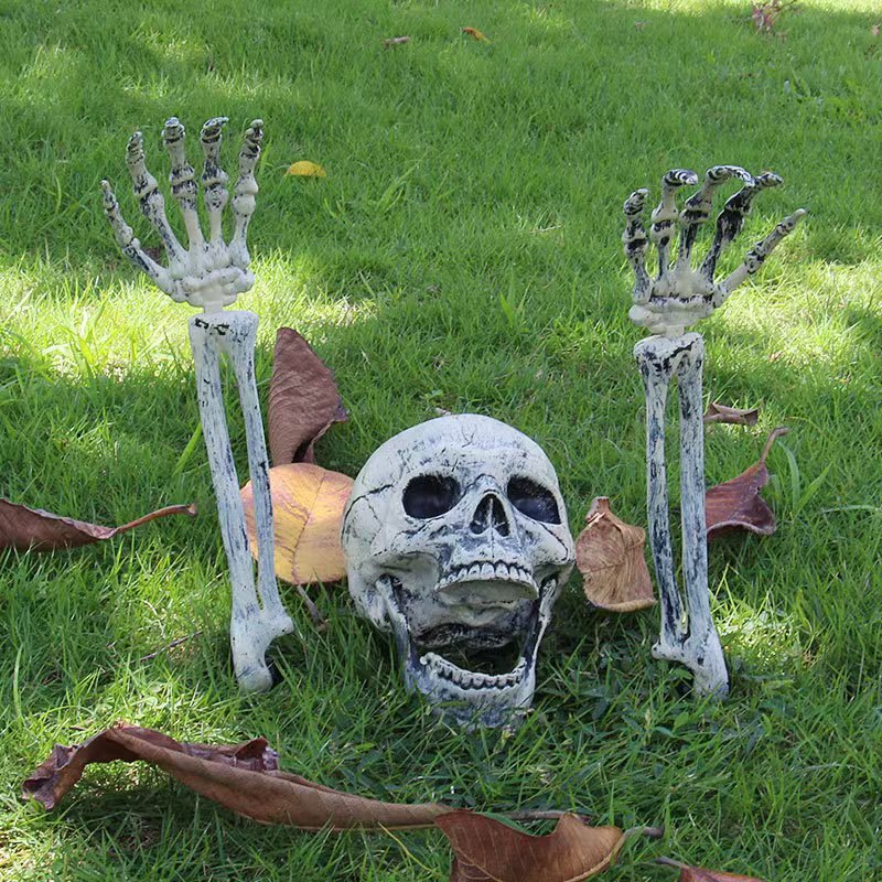 🦴 Creepy Skeleton Graveyard Stakes 💀