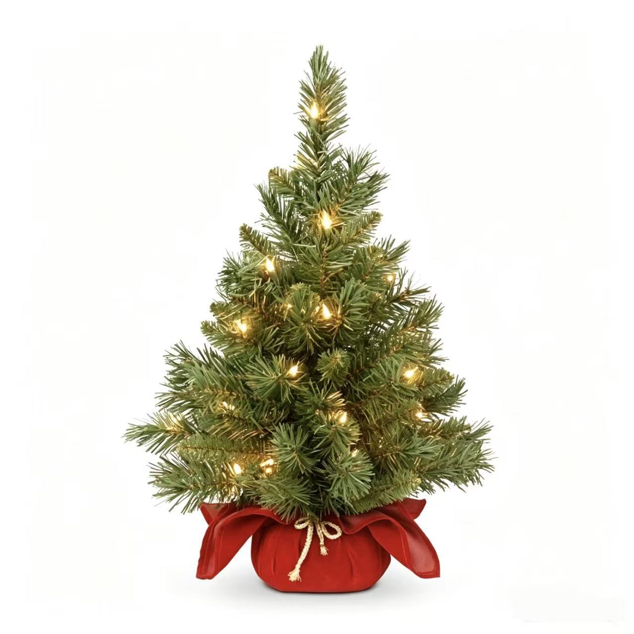 🎄 Pre-Lit Flocked Mini Christmas Tree ✨