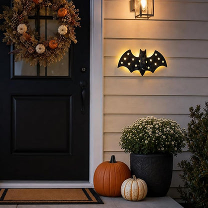 🦇 Glowing Bat Wall Decor | Lighted Halloween Wall Decoration