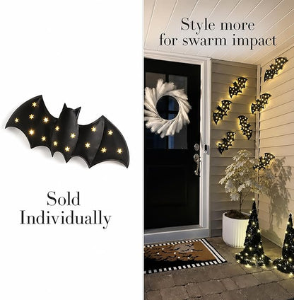 🦇 Glowing Bat Wall Decor | Lighted Halloween Wall Decoration