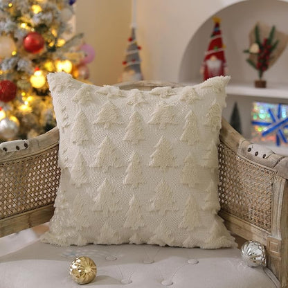 🤍 Cozy Christmas Tree Pillow Covers 🎄