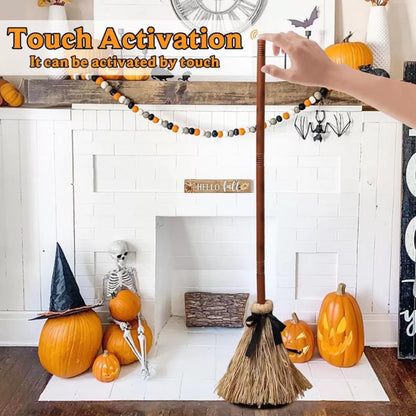 🧹 Animated Dancing Witch Broom | Halloween Home Decor