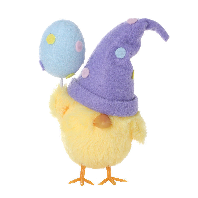 Cute Easter Egg Chick Figurine – Handmade Wool Felt Bunny Decor