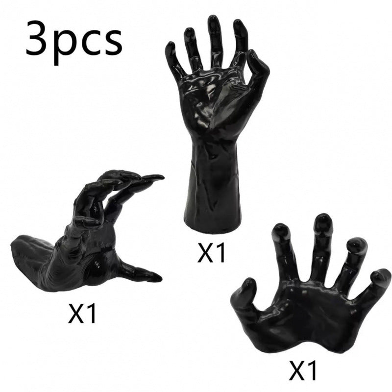 🕯️ Spooky Wall Hand Candle Holders | 3-Piece Halloween Decor Set