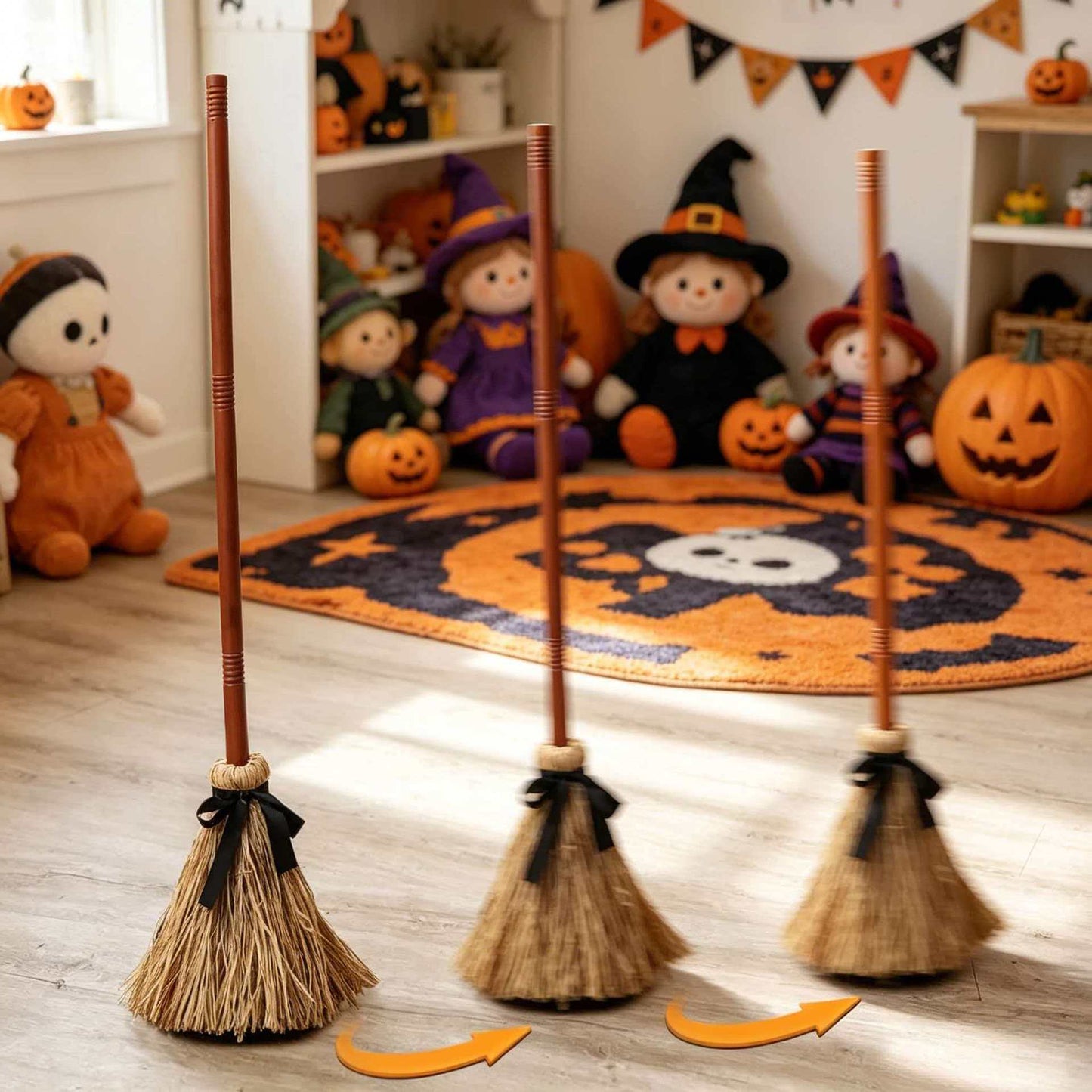 🧹 Animated Dancing Witch Broom | Halloween Home Decor